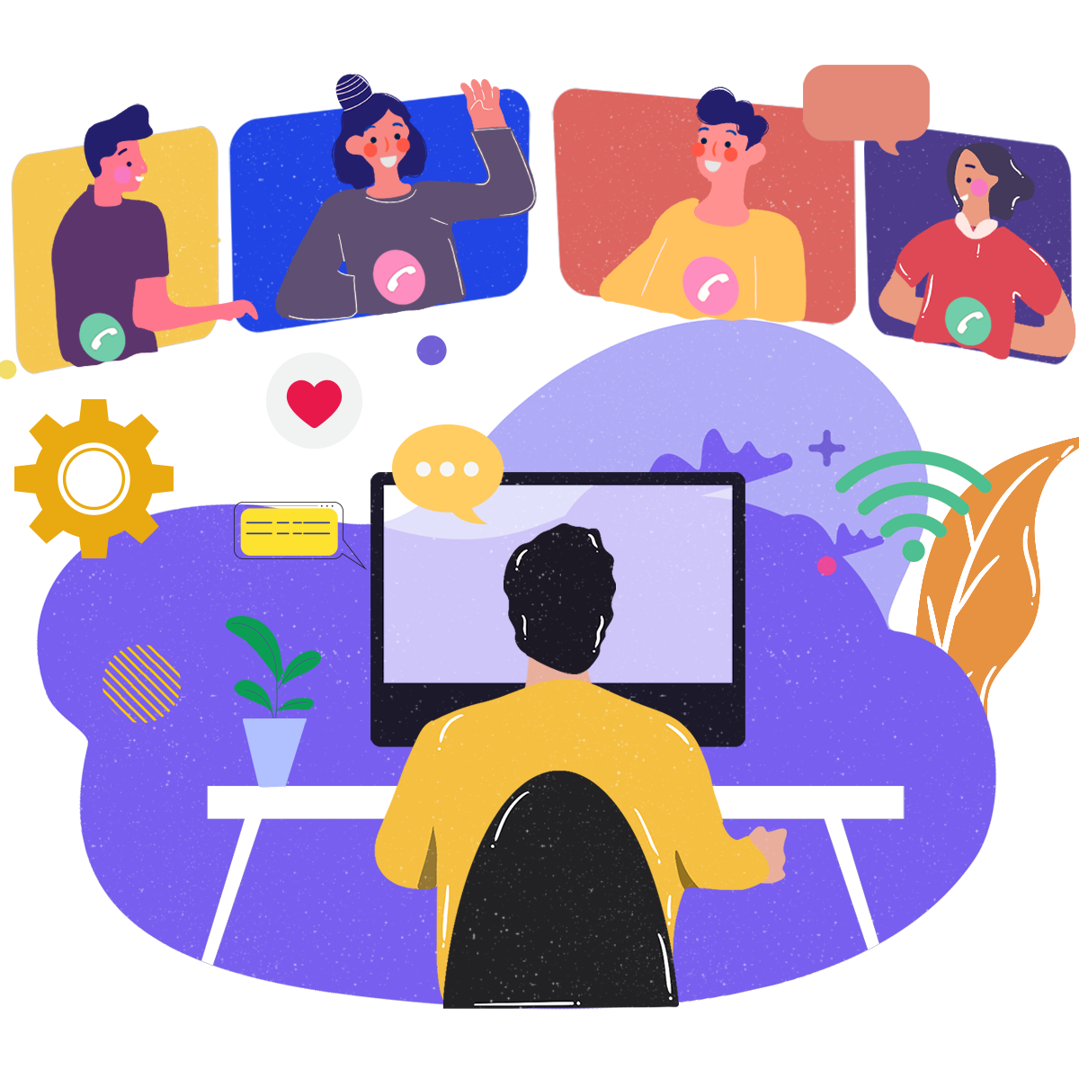 —Pngtree—hand Drawn Cartoon Computer Video 5364437